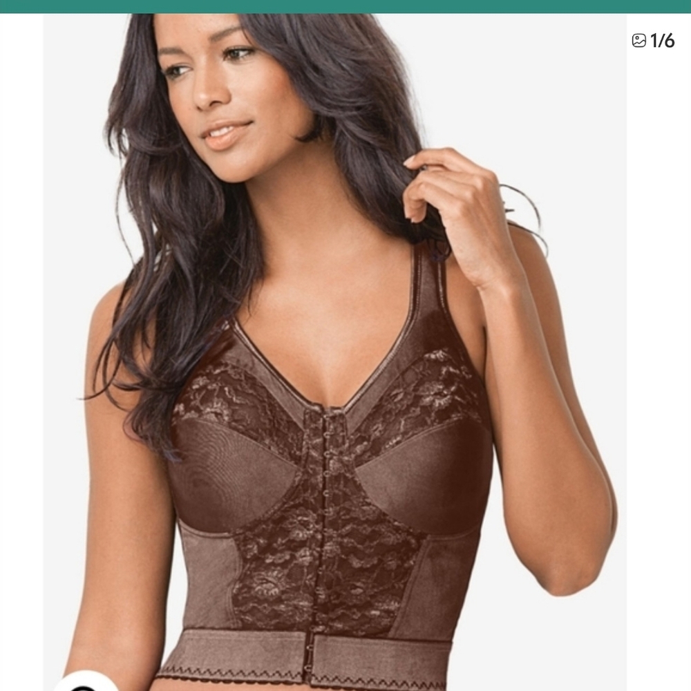 New Comfort Choice Wriless Bras Easy Enhancer  Longline Posture Bra Plus SZ 52C